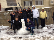 بالصور: كيف استقبل أهالي مدينة اللد المنخفض الجوي والثلوج؟